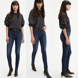 Levis 721 Skinny Jeans High‎ Rise 188820012 Blue Size 24 Minimal Stretch Denim